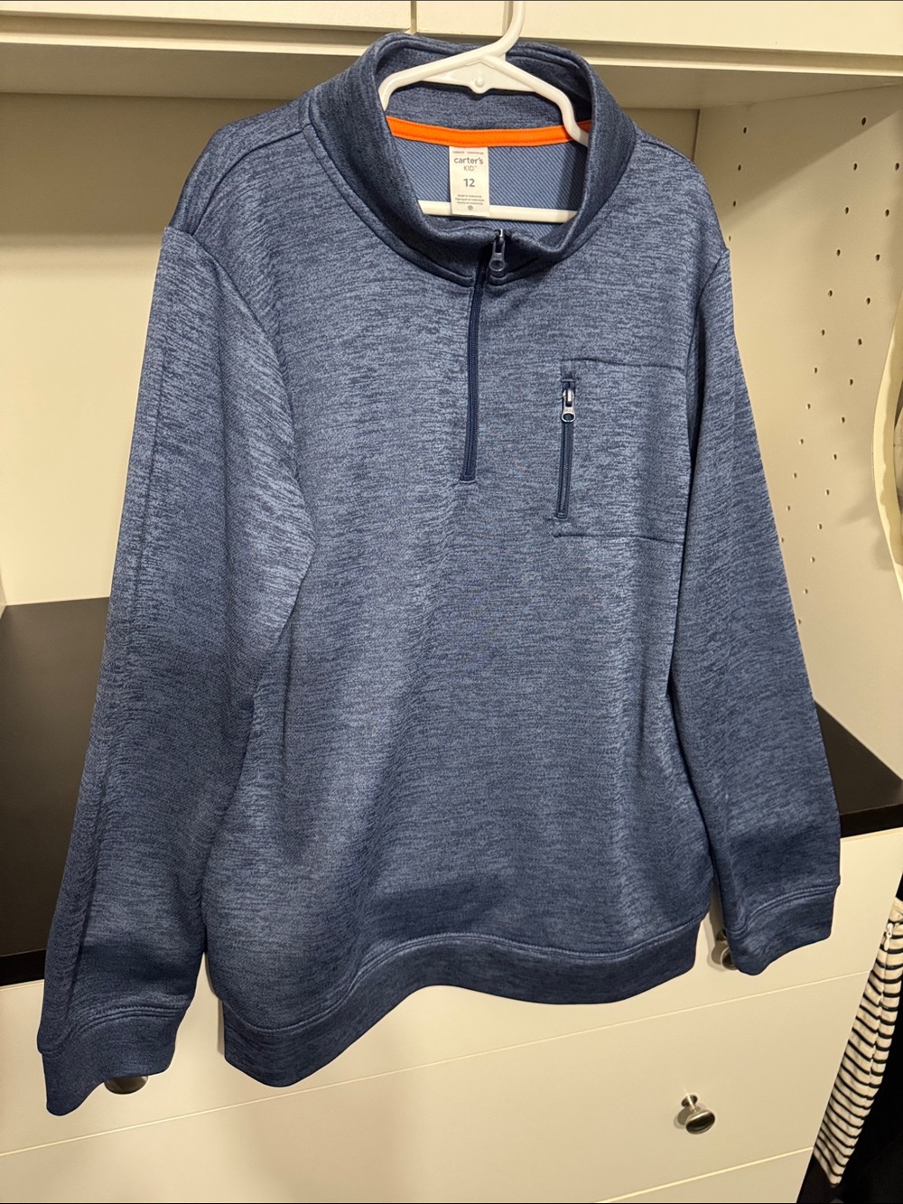 Boys  2 Blue/Gray  Quarter-Zip Pullover
